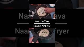 Naan in Air Fryer  Tawa Vs Air Fryer Battle Pigeon Air Fryer  Air Fryer Recipes shorts [upl. by Fiedler]