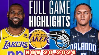 Los Angeles Lakers Vs Orlando Magic FULL GAME Highlights Nov 202024 NBA Season 202425 [upl. by Nitsugua612]