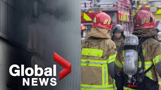 South Korean mall fire kills 7 over 100 nearby hotel guests evacuated [upl. by Aicenad]