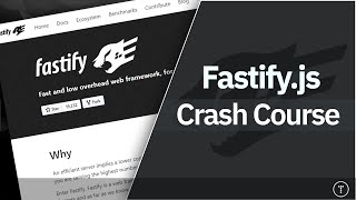 Fastify Crash Course  Nodejs Framework [upl. by Odnolor952]