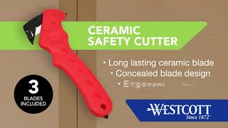 Westcott Single Sided Safety Knife with Ceramic Blade 00446 [upl. by Jonathon461]