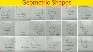 Mathematice Shapes  Geometric Shapes  गणितीय आकार  Shape Chart  Math All Shapes  Name Of Shape [upl. by Herra79]