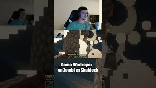 Como NO atrapar un Zombi en SKYBLOCK minecraft skyblock [upl. by Nnayelsel]