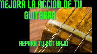 Cómo reparar nut o cejuela de guitarra [upl. by Ahseital]