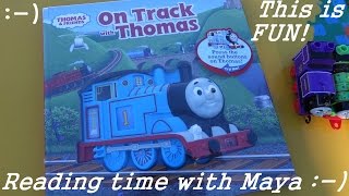 Thomas the Tank Engine Reading Book On the Track with Thomas [upl. by Octavus]