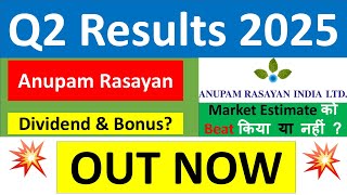 ANUPAM RASAYAN Q2 results 2025  ANUPAM RASAYAN results today  ANUPAM RASAYAN Share News today [upl. by Solenne]