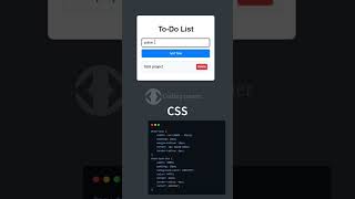 ToDo List htmlCSSJScoding bca webdesign important bcastudies htmlcss html css shorts [upl. by Ailesor]