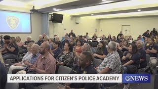 Applications open for citizens police academy [upl. by Atteiram]