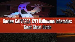 Review KAIVESEA 12Ft Halloween Inflatables Giant Ghost Outdoor Decorations Halloween Blow Up Decorat [upl. by Arehahs]