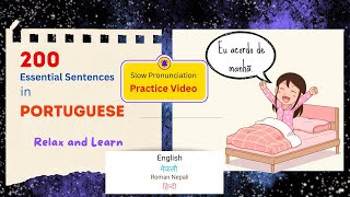 200 Essential sentences in Portuguese Slow and regular Speed practice for Beginners [upl. by Lokkin294]