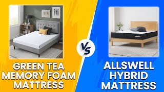 Zinus Green Tea Memory Foam Mattress vs Allswell Hybrid Mattress  Simple Comparison [upl. by Duwalt235]