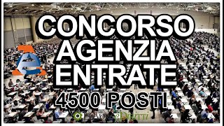 CONCORSO AGENZIA DELLE ENTRATE 2023 PER 4500 POSTI DA FUNZIONARIO BANDO REQUISITI DOMANDA [upl. by Jardena841]