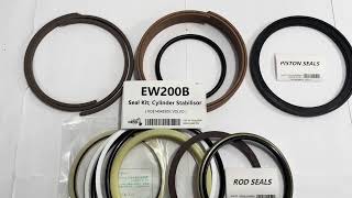 Volvo EW200B EW180B VOE14543200 VOE 14543200 Stabilisor Hydraulic Cylinder Seal Kit [upl. by Trebornhoj52]