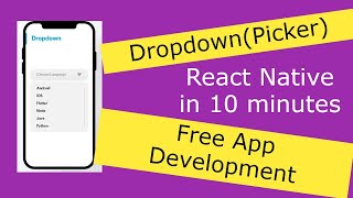 DropdownPicker React Native Tutorial for Beginners  Build a React Native App 2024 [upl. by Baylor]