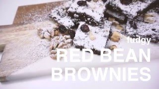 VEGAN FUDGY RED BEAN BROWNIES  the new age [upl. by Yknip]