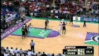 JJ Redick 25 points vs Miami ACC Tourney [upl. by Airdnaid181]