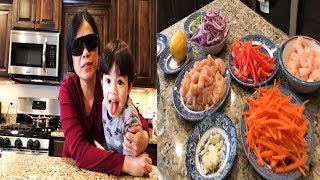 Pancit Bihon Recipe With Chicken and Shrimp Filipino Taste Filipina American Life in US [upl. by Oab]