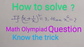 Olympiad Math Algebraic ProblemAmazing Math OlympiadKnow this trick [upl. by Ronym]