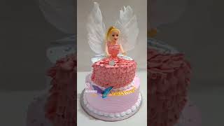 quotTurning one in style with a beautiful doll cake FirstBirthdayMagic DollCakeCelebrationytshorts [upl. by Lig]