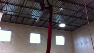 Aerial silks bomb drop combination [upl. by Onaicram]