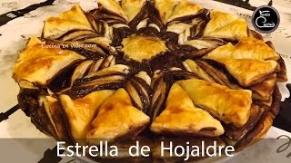 ESTRELLA DE HOJALDRE Y CHOCOLATE simplemente exquisita  Recetas Navidad 🎉 [upl. by Enilaf]