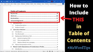 How to add sectionheading before Table of Contents into Table of Contents 2022 [upl. by Laurene924]