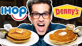 IHOP vs Dennys Taste Test  FOOD FEUDS [upl. by Laehcim]