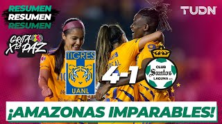 Resumen y goles  Tigres 41 Santos  Grita México Femenil C22 J15  TUDN [upl. by Zetram]