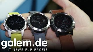 Garmin Fenix 5 Hands on CES 2017 [upl. by Jan]