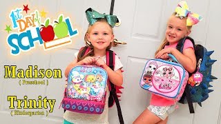 First Day of School Kindergarten and Preschool for Trinity and Madison Back to School [upl. by Sharron]