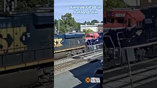 Amtrak GP38 at Ashland VA [upl. by Ahseenyt]