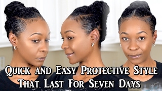 Quick and Easy Protective Style That Last for 7 Days  Natural Hair [upl. by Henson]