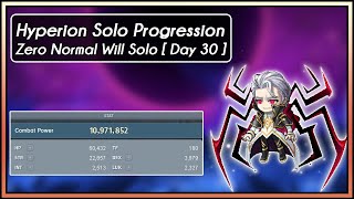 GMS Hyperion Zero Normal Will Solo Day 30 Solo Progression [upl. by Akem]