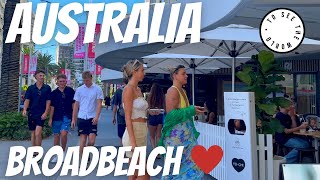 4K  🇦🇺BROADBEACH  GOLD COAST  AUSTRALIA 🇦🇺 Walk along main strip [upl. by Hambley]