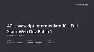 47Javascript Intermediate 10DOM MethodscreateElementcreateTextNodeappendChildIDClassStyle [upl. by Wilie669]