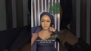 2023 Gele Style Unconventional Gele Tutorial short YouTubeMadeForYou [upl. by Hunfredo]