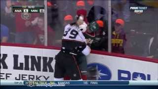 Matt Beleskey vs Zenon Konopka Oct 5 2013 [upl. by Hanala]