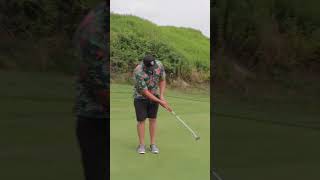 Comedian Tyler Rothrock makes 60 foot putt to win 120 bet golfchallenge golfvideos golflife [upl. by Nosylla]