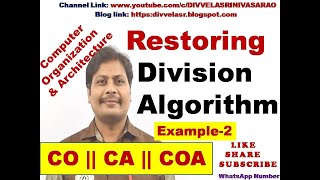 Division Algorithm  Restoring Division Algorithm  Flowchart for Restoring Division Algorithm [upl. by Anicart]