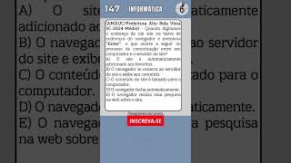 💾 INFORMÁTICA PARA CONCURSOS  QUESTÃO 147 shorts concurso concursospúblicos informatica quiz [upl. by Akilat]