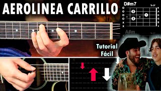 Aerolinea Carrillo  T3R Elemento Ft Gerardo Ortiz GUITARRA Tutorial  Acordes [upl. by Lorianne]