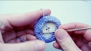 How to Crochet Buttons a Different Way [upl. by Einaffit]