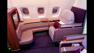 Experience Luxury with QATAR AIRWAYS A380 First Class [upl. by Gratianna]