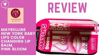 Maybelline New York Baby Lips Bloom Pink Bloom  Review [upl. by Lleirbag]