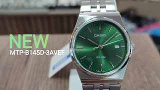 UNBOXING AND REVIEW NEW CASIO WATCH MTPB145D4A2VEF  Green Dial [upl. by Aerdnaz]