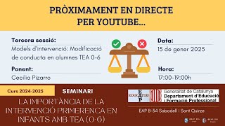 3a Sessió Seminari quotLa Importància de la intervenció primerenca en infants amb TEA 06quot [upl. by Atiuqcir]