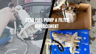 Mercedes E250 W212 Fuel pump amp fuel filter replacement  How to change fuel pump amp filter on W212 [upl. by Eenwat]