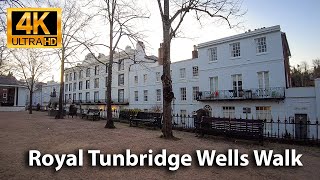 Royal Tunbridge Wells MORNING WALK  The Pantiles  Calverley Grounds  Central  4K UHD binaural [upl. by Chauncey]