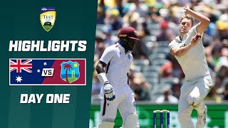 Australia v West Indies 202324  First Test  Day 1 [upl. by Aneeg]