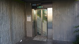 The worlds fastest diagonal lift Inclined elevator  Hallunda metro station  Stockholm Sweden [upl. by Aldon]